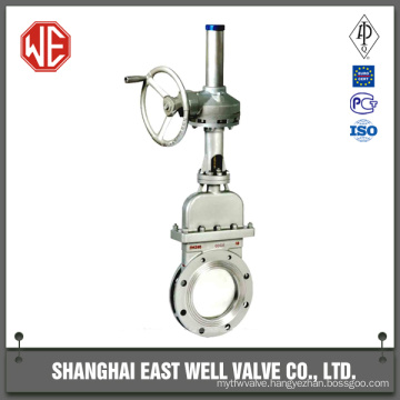 Wafer pneumatic stainless steel knife gate valve